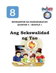 esp 10 quarter 4 module 1 sekswalidad|Edukasyon sa Pagpapakatao .